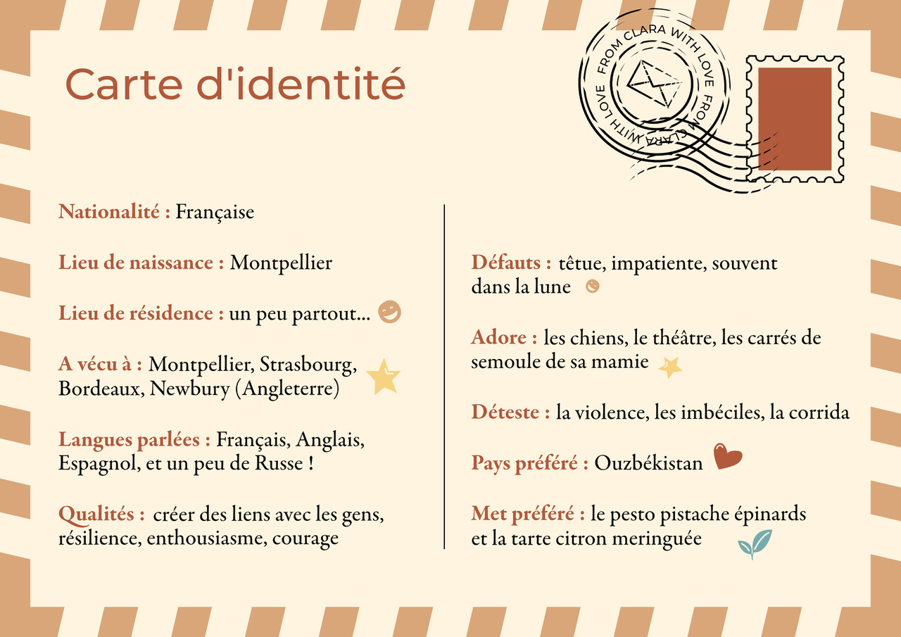 Illustration fiche identité blog Clara Illustration fiche identité blog Clara